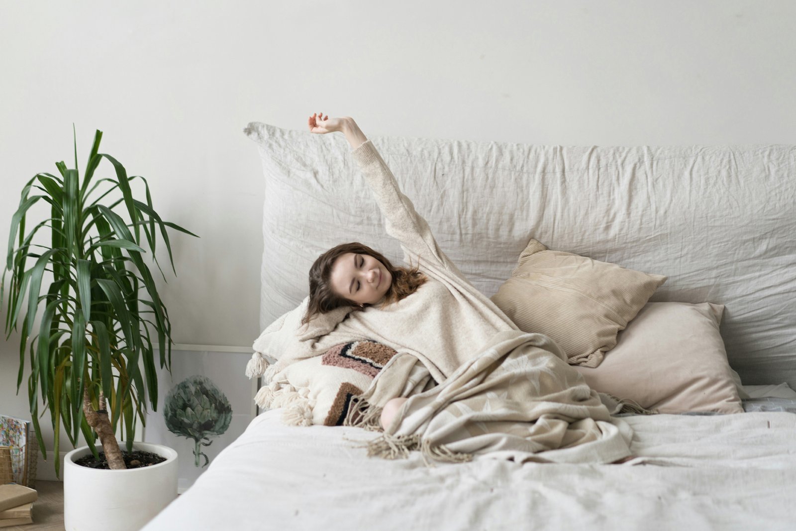 Person bewegt sich im Bett