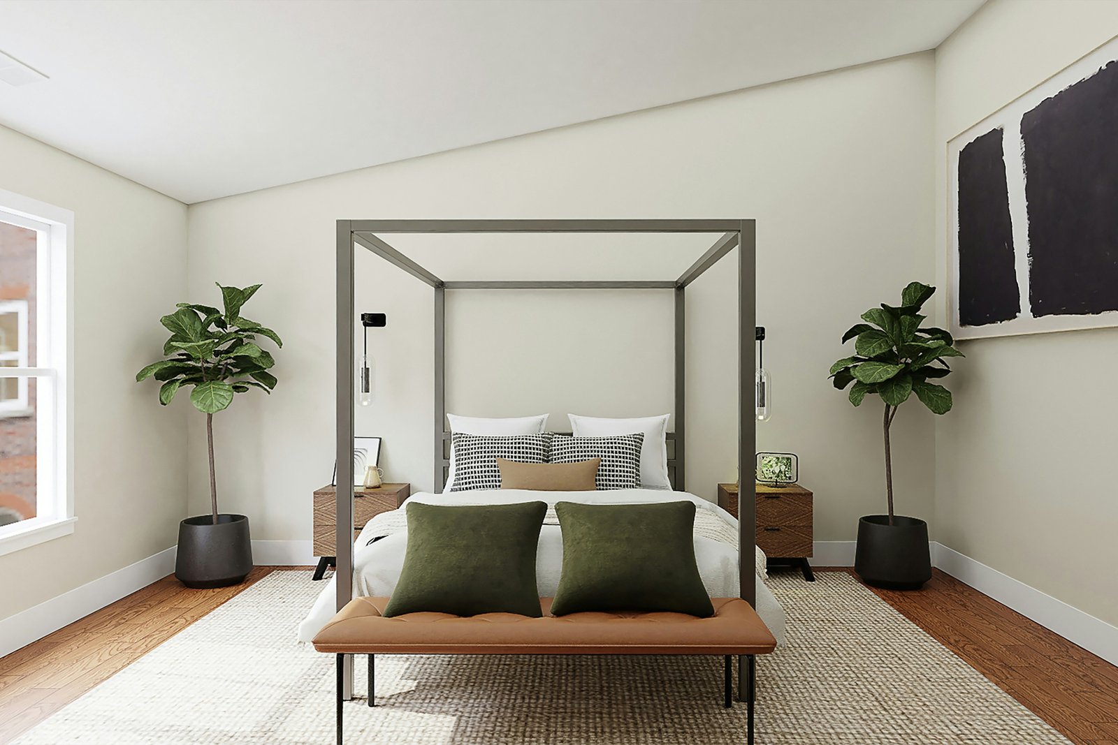 Lattenrost ohne Matratze im Bett