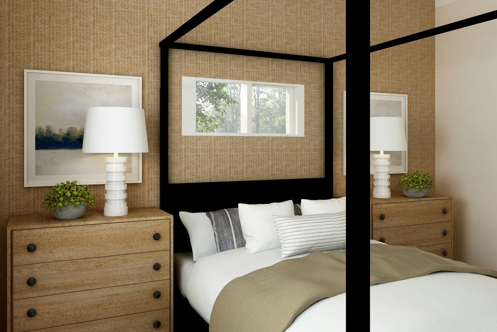 Schrauben am Bettgestell